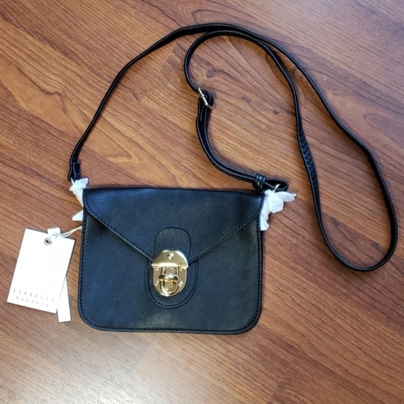 Isabelle Black Vegan Crossbody NWT - Picture 1 of 7